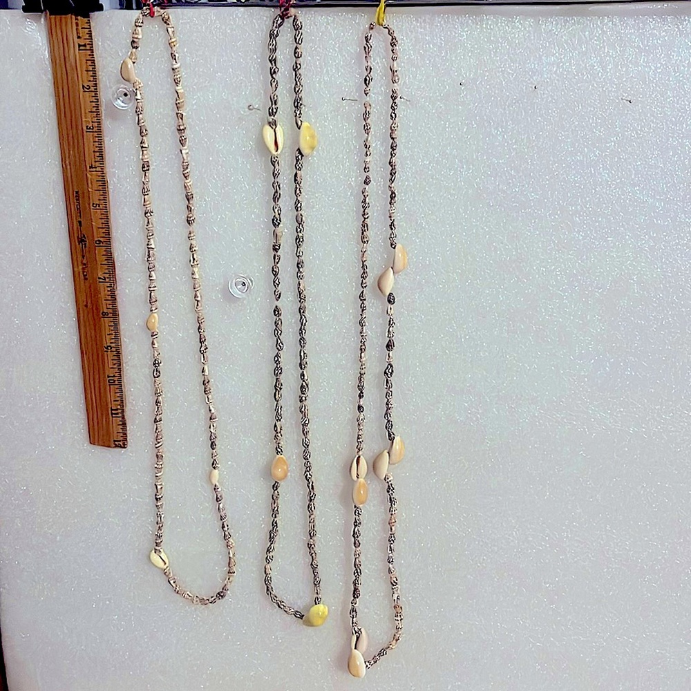 Family of Three SeaSnail Shell Necklaces